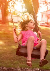 Girl on a swing