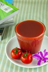 Tomato juice in glass