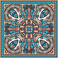Traditional ornamental floral paisley bandanna