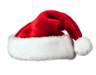 Obraz na płótnie Canvas Santa hat on white