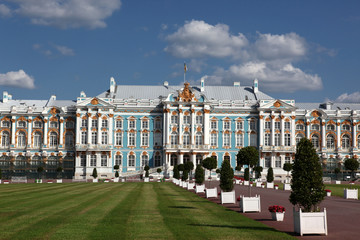 The Catherine Palace in the town of Tsarskoye Selo (Pushkin), St