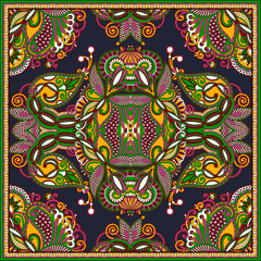 Traditional ornamental floral paisley bandanna