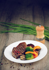 Delicious grilled beef steakes