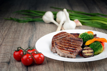 Delicious grilled beef steakes