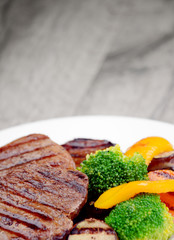 Delicious grilled beef steakes