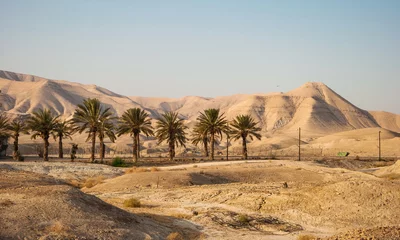 Wall murals Middle East Landscape with Judean Mountains and  Judean desert in Israel