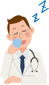 recommend clip art: 医者　寝る