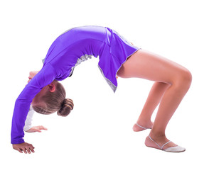 gymnast standing on the bridge