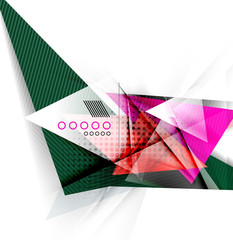 Fototapeta na wymiar Color triangles, unusual abstract background