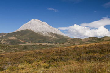 Fototapeta na wymiar Pradera y Pico Espigüete. Montaña Palentina.