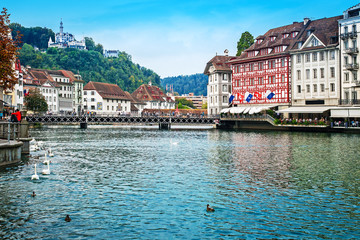 Fototapeta na wymiar Cityscape of Lucerne, Switzerland