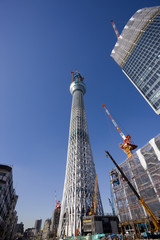 建設中の東京スカイツリー