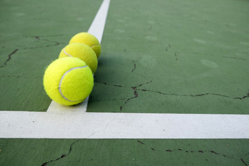 tennis ball on court