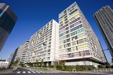 東雲の高層住宅街