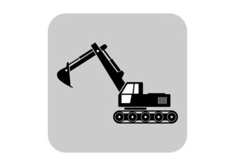 Excavator vector icon