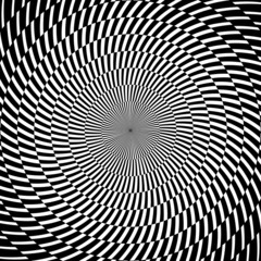 Digital abstract image with a psychedelic circular web pattern