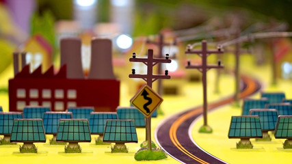 alternative energy solar cell in the city