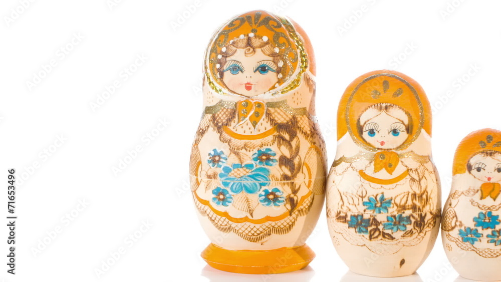 Wall mural Russian Matryoshka art dolls