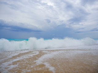 beach of the island of Lefkada in Greece