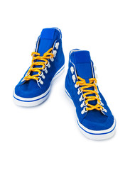Blue sneakers