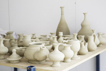 Fototapeta na wymiar Handmade ceramic tableware