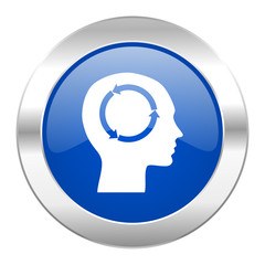 head blue circle chrome web icon isolated