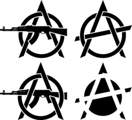 Symbols of anarchy - obrazy, fototapety, plakaty