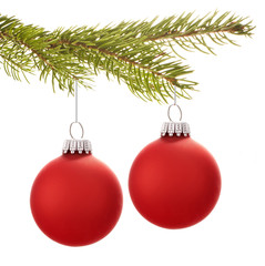 Rote Weihnachtskugeln