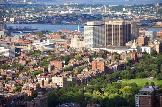 Beacon Hill aerial view, Boston, USA