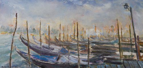 Fototapeta premium Venice, painting