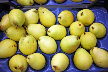 Pears in plastic container