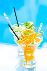 Fresh Lime and Orange Mojito