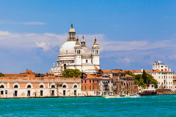 Naklejka premium Grand Canal and Basilica Santa Maria della Salute, Venice, Italy