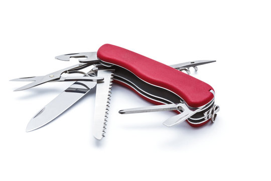 Swiss army knife isolated