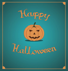 Fototapeta premium Handwritten inscription Happy Halloween.