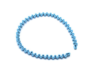 blue headband on white background