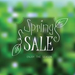 Vector spring landscape background