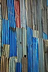 Corrugated iron fence background