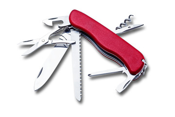 Swiss army knife isolated