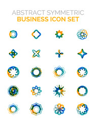 Abstract symmetric business icons