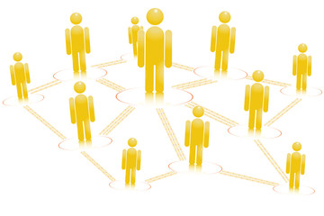 The simple scheme showing collective, the union, friendship.