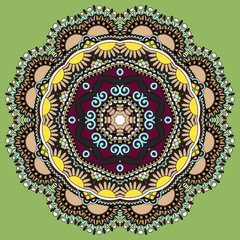 Circle ornament, ornamental round lace