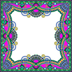 floral vintage frame, ukrainian ethnic style