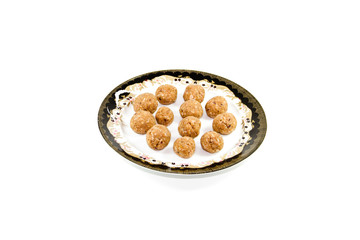 Frische Fleischbällchen auf Teller