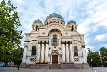 Fototapeta na wymiar St. Michael the Archangel church in Kaunas, Lithuania