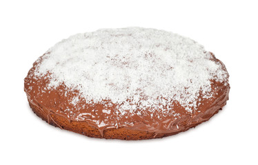 Cake with chocolate and coconut