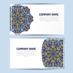 Business  and invitation card with lace ornament