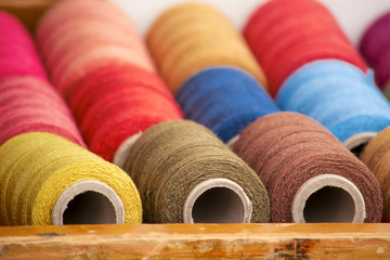Colorful sewing threads