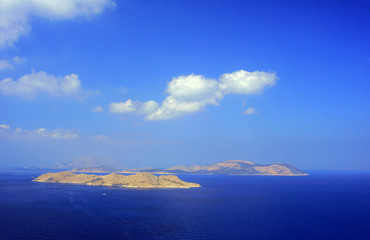 The Greek islands in the Mediterranean Sea .