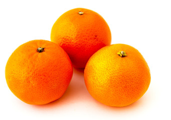 Orange fruits isolated on white